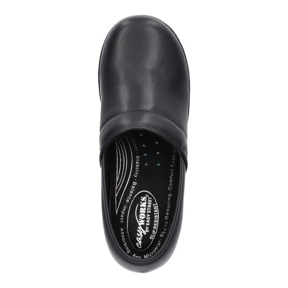 Easy Works by Easy Street Women's Lead Slip Resistant Clogs Black Size 8 1/2 - Picture 4 of 5